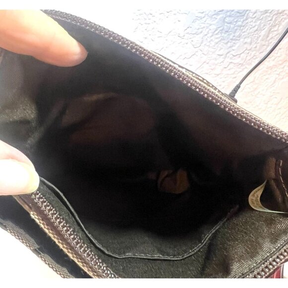 Coach Signature Jacquard Crossbody Bag With Certificate Of Authenticity Brown Ta - Picture 10 of 11